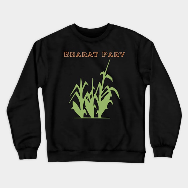 Bharat Parv - Green Plant Crewneck Sweatshirt by Bharat Parv